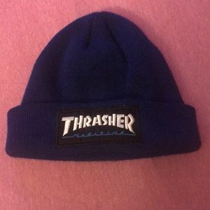 Thrasher magazine Beanie (used twice) blue, OS